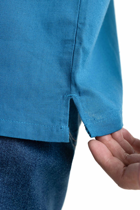The Embroidered Classic Fit Cuban Collar Shirt